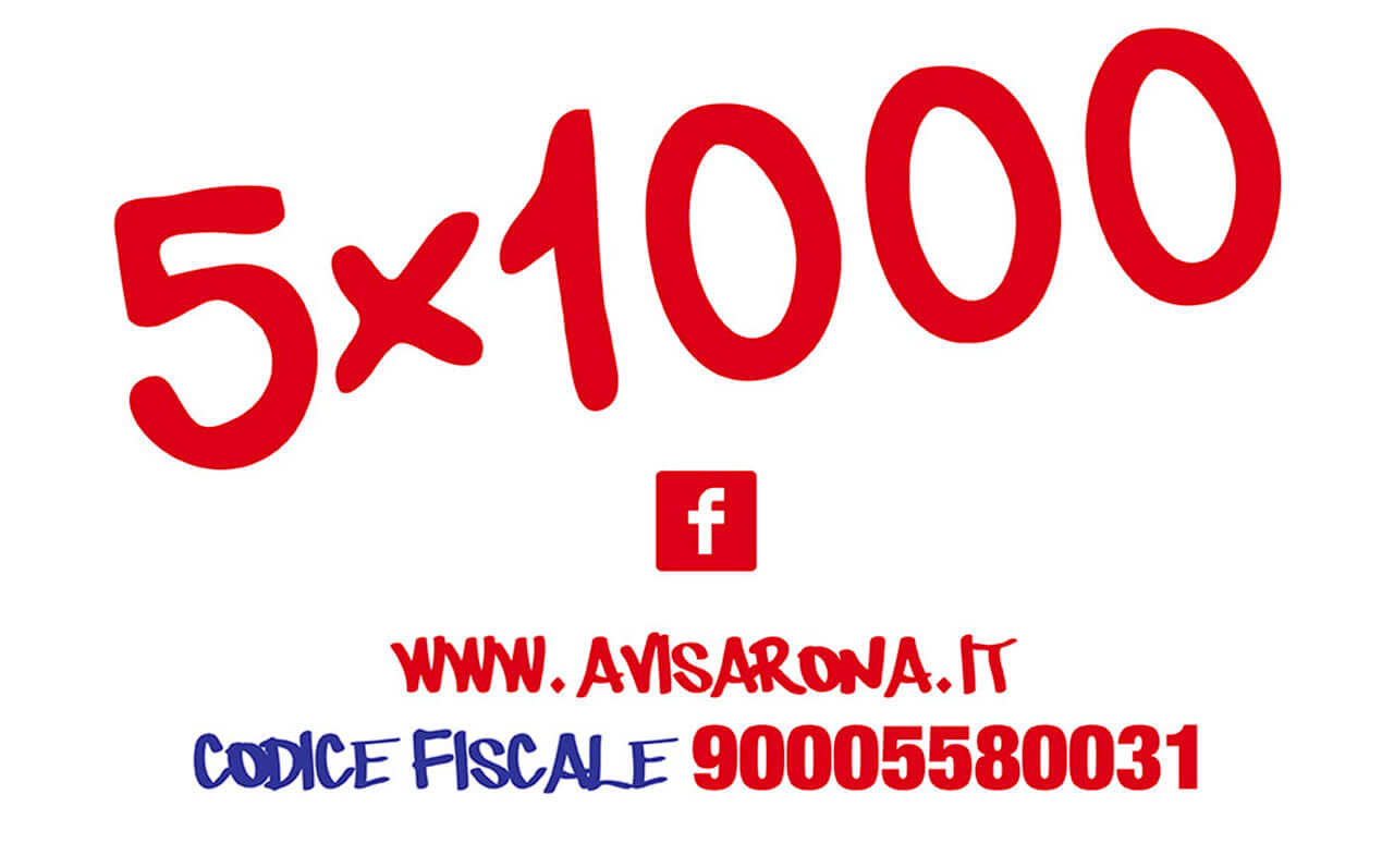 Grafica AVIS Arona per il cinque per mille